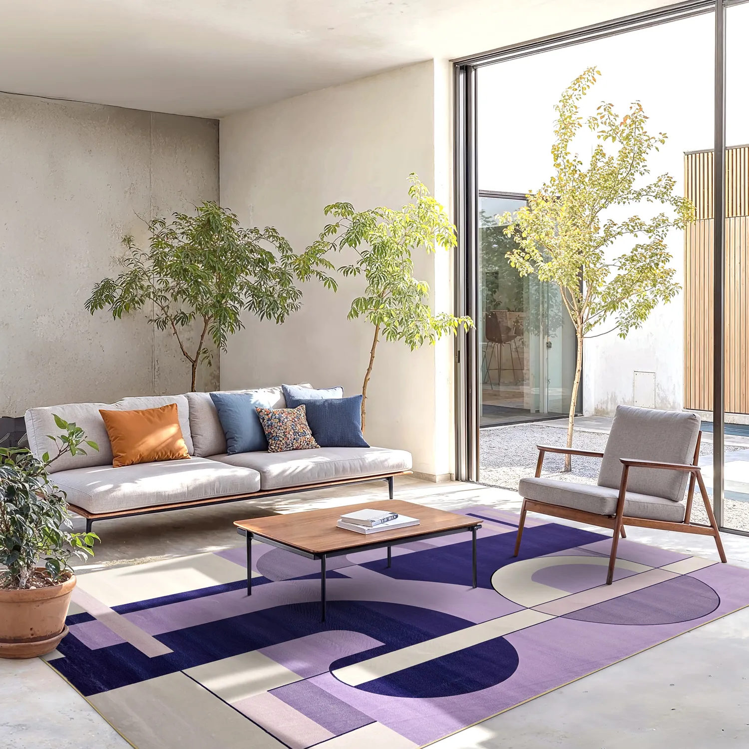 Wilton-Teppich - Nysa (lila/mehrfarbig)