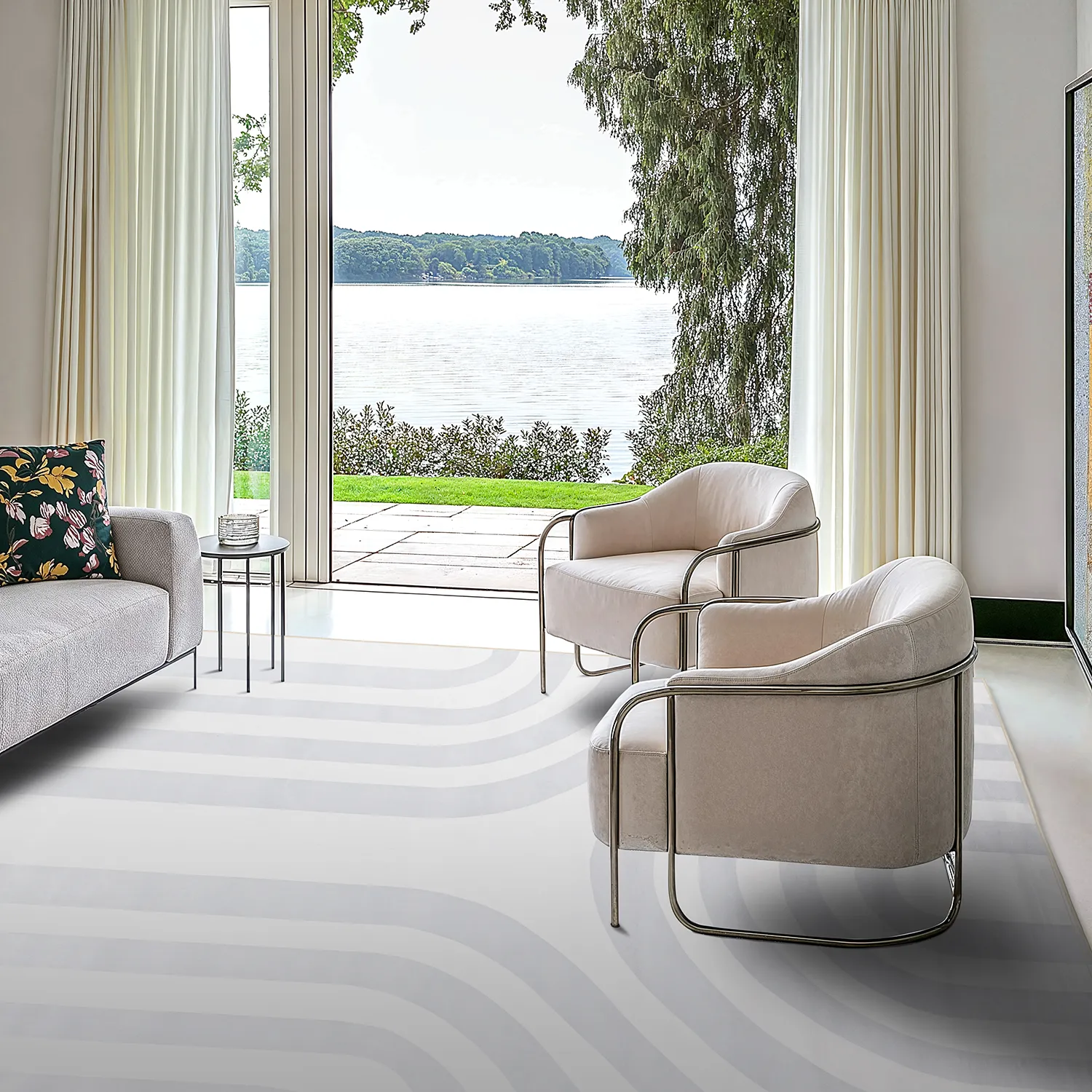 Wilton-Teppich - Obidos (grau/weiß)