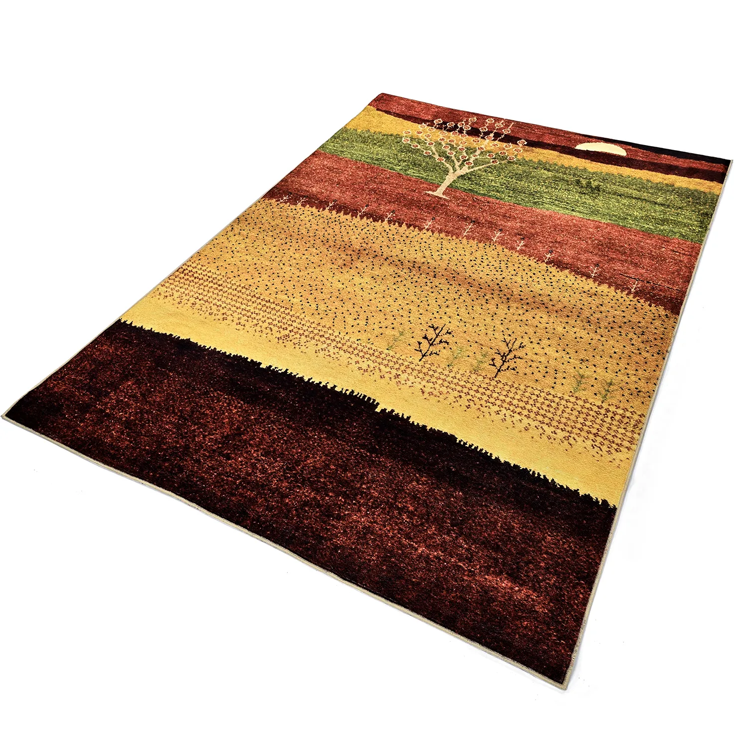 Wilton-Teppich - Oia (rot/mehrfarbig)