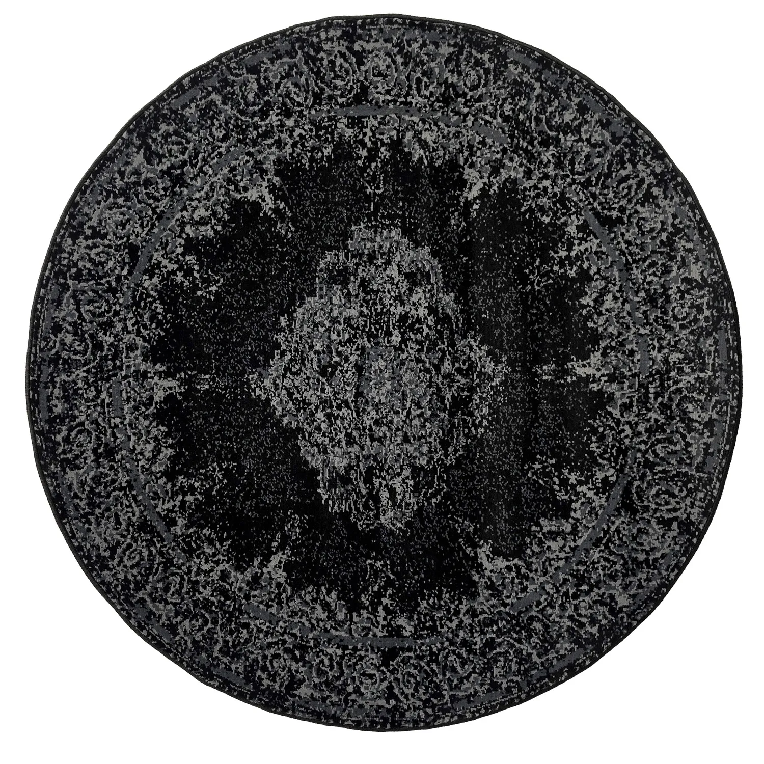 Rund Teppich - Peking (schwarz)