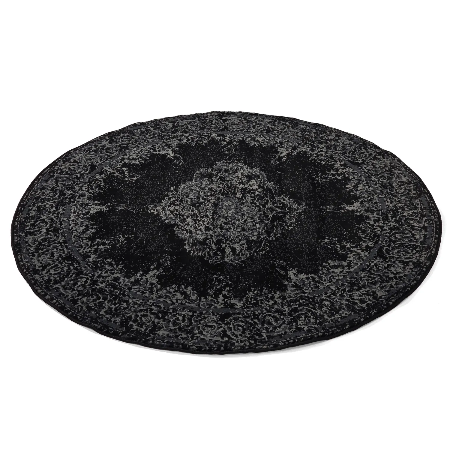 Rund Teppich - Peking (schwarz)