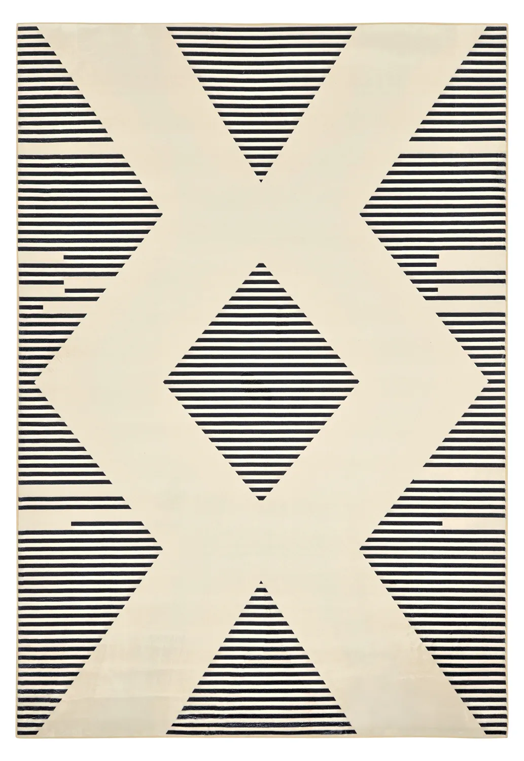 Wilton-Teppich - Pucon (schwarz/creme)