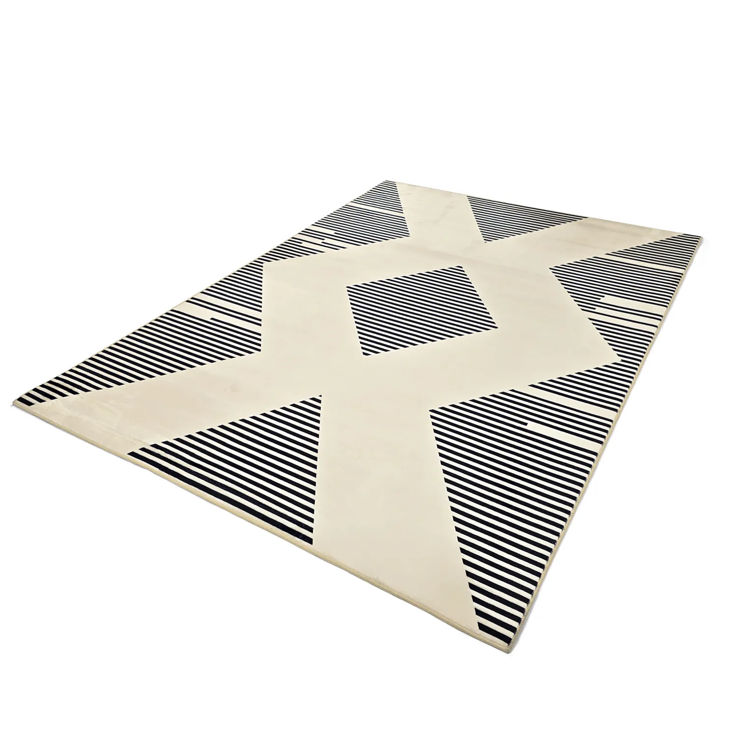 Wilton-Teppich - Pucon (schwarz/creme)