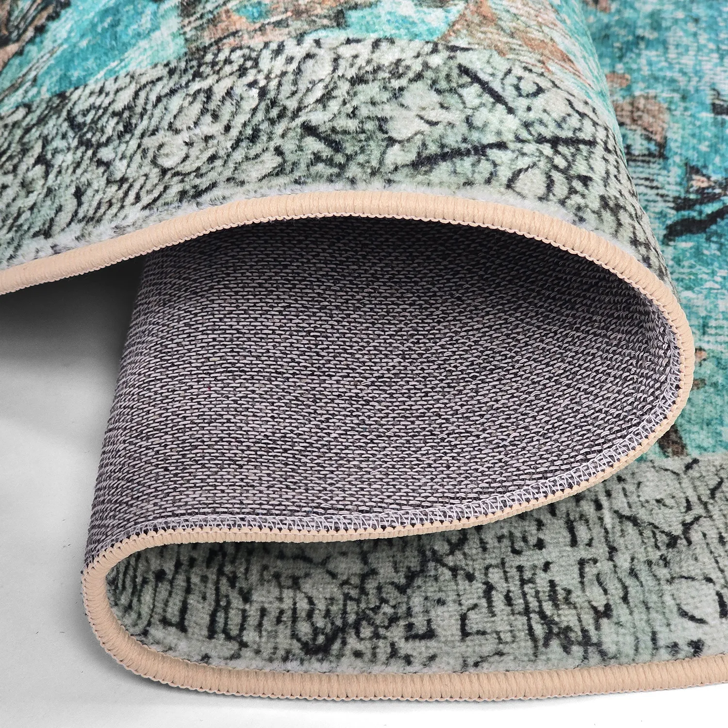 Rund Teppich - Rosalie (blau)