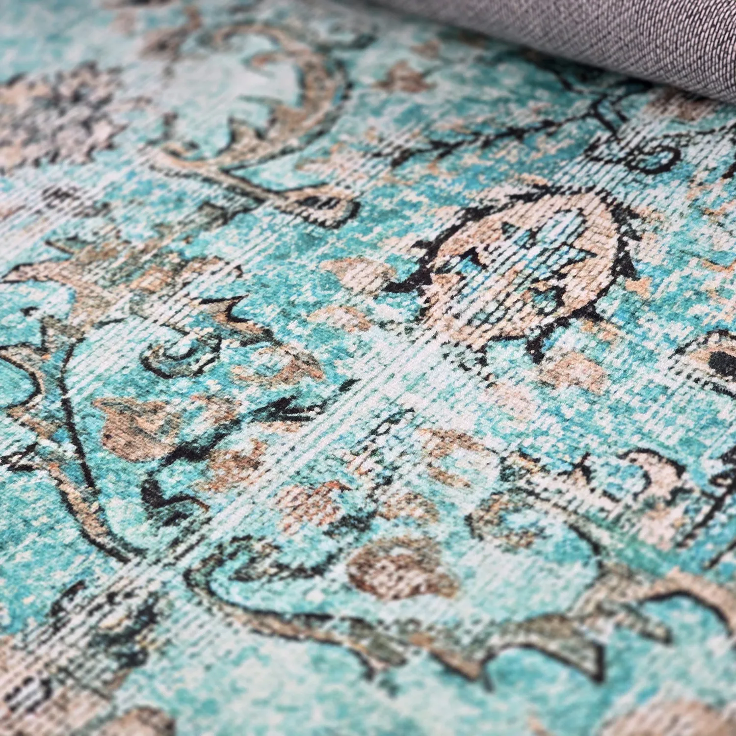 Rund Teppich - Rosalie (blau)