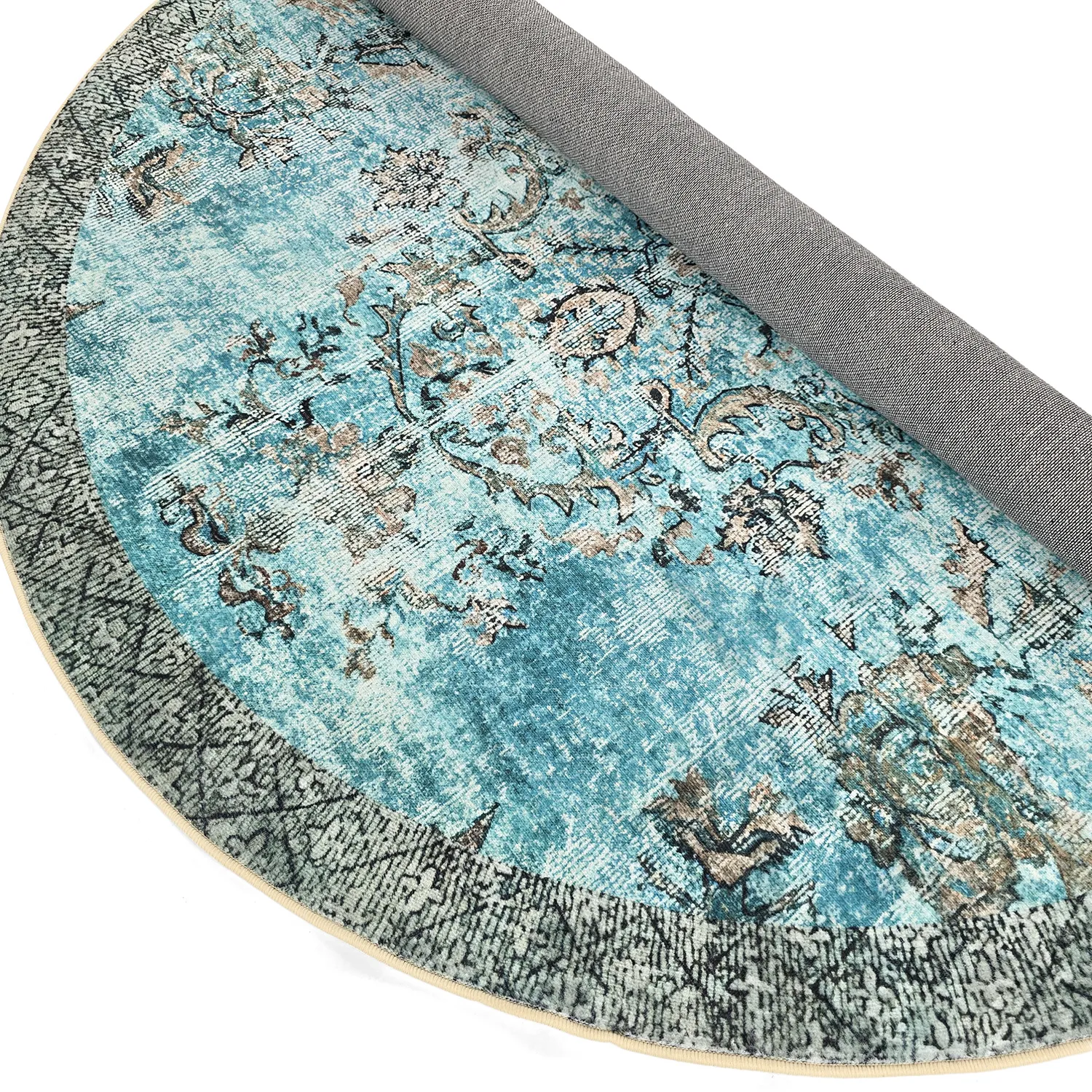 Rund Teppich - Rosalie (blau)