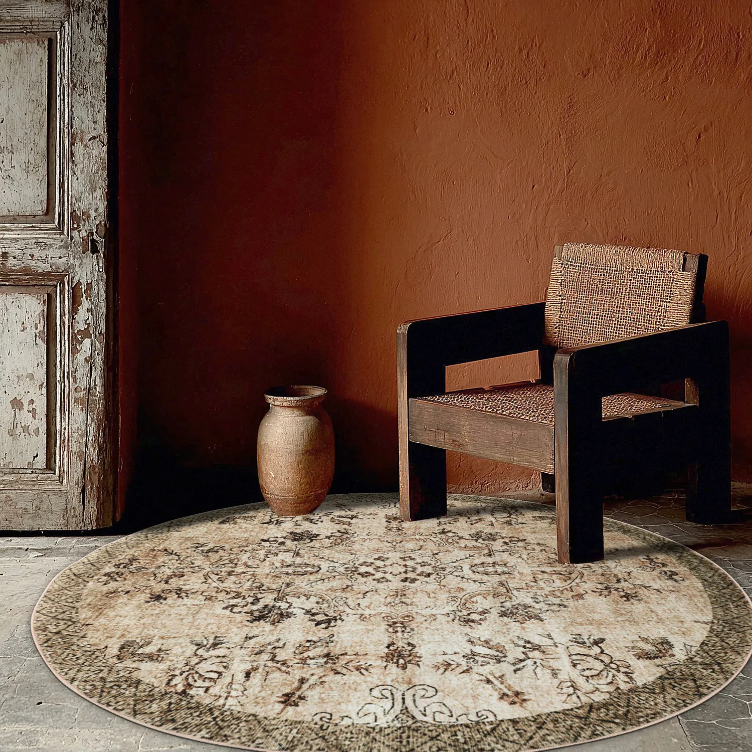 Rund Teppich - Rosalie (braun)