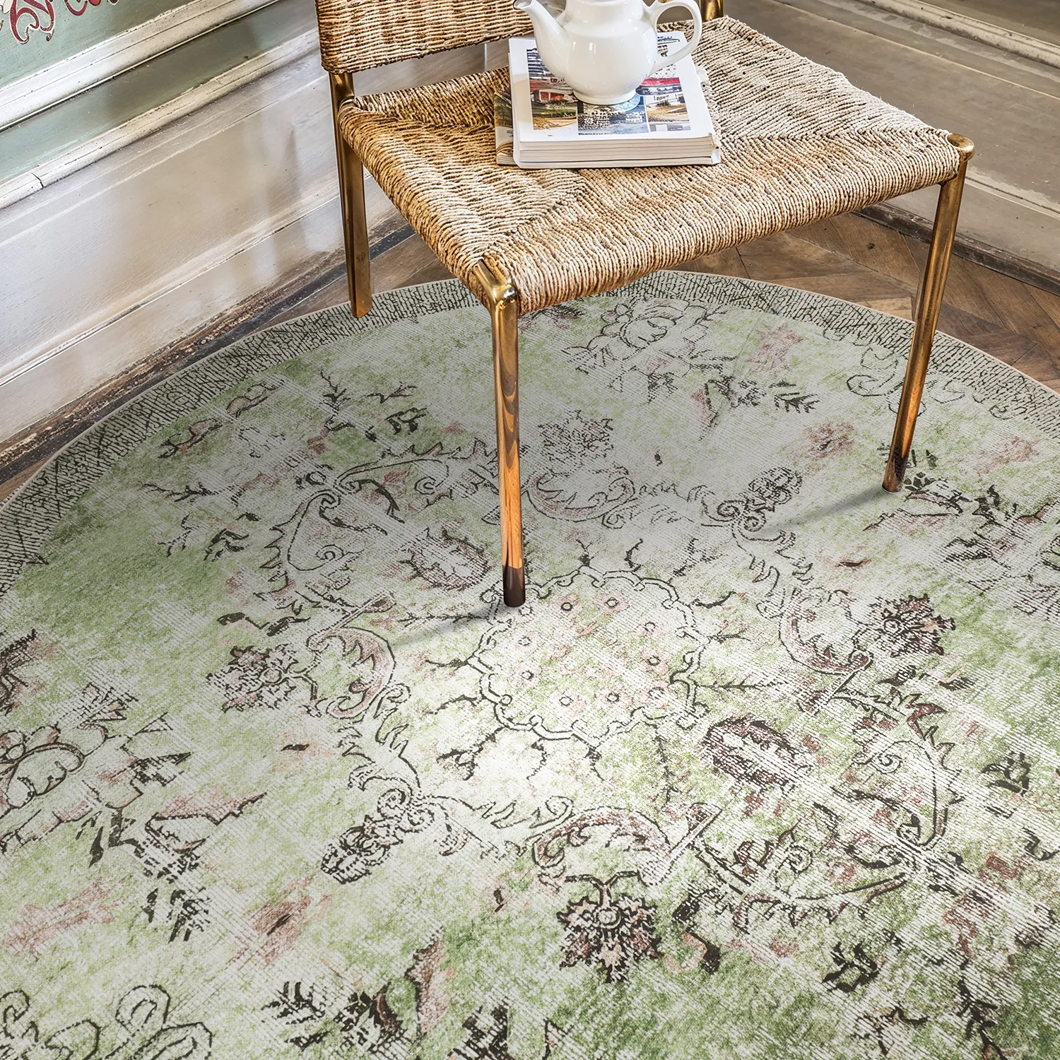 Rund Teppich - Rosalie (grün)