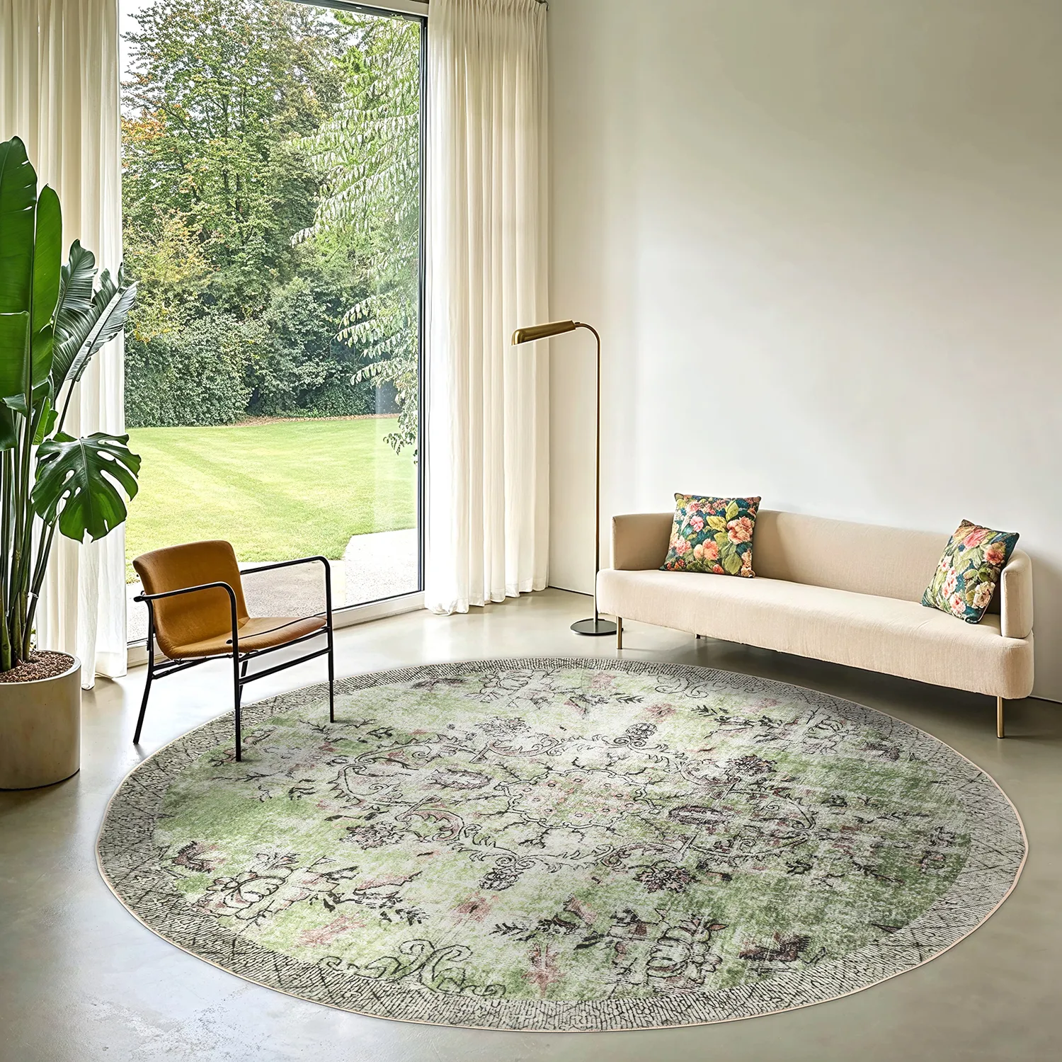 Rund Teppich - Rosalie (grün)