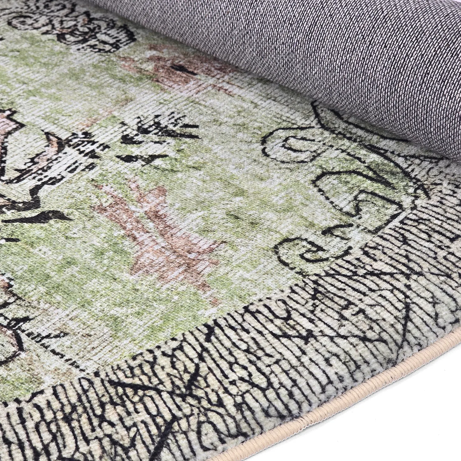 Rund Teppich - Rosalie (grün)