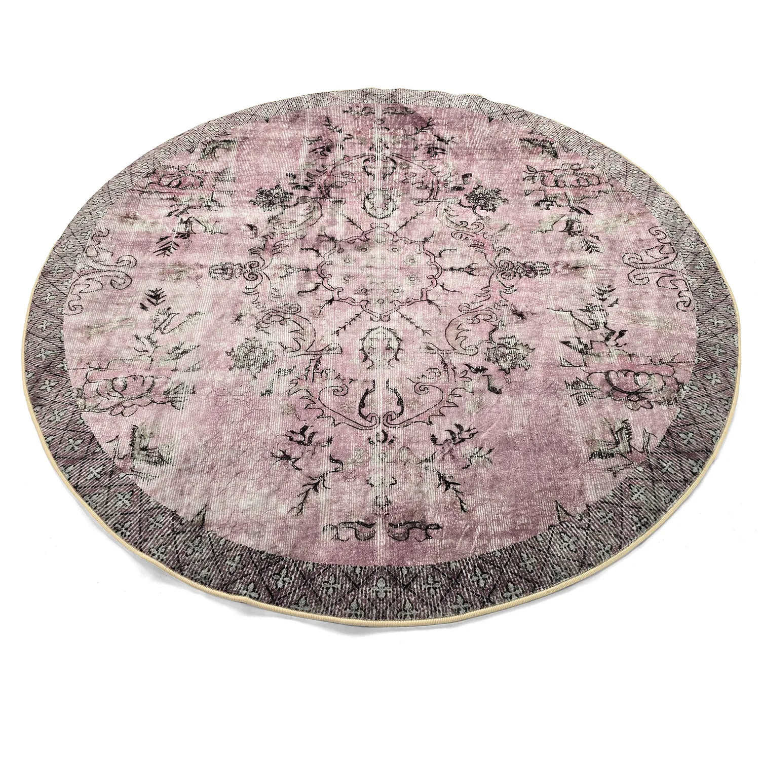 Tapis rond - Rosalie (rose)