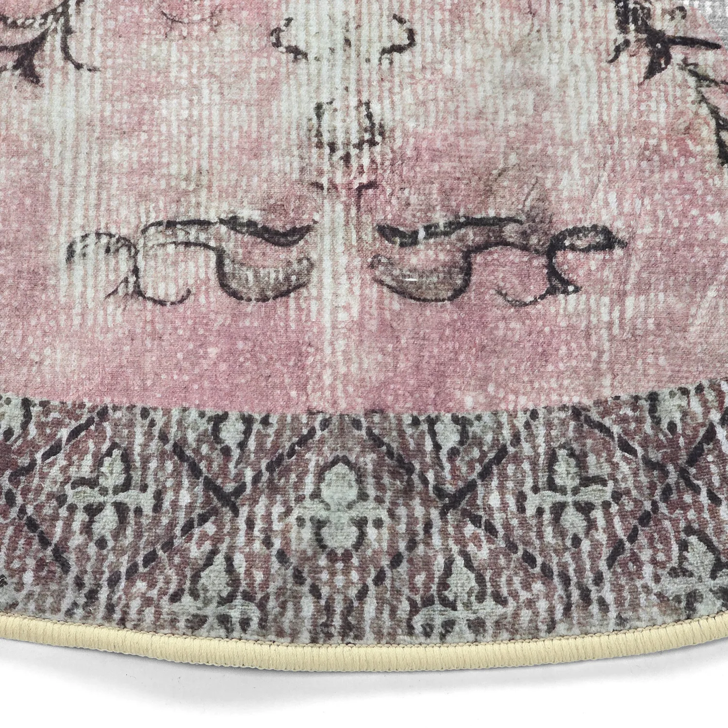 Tapis rond - Rosalie (rose)