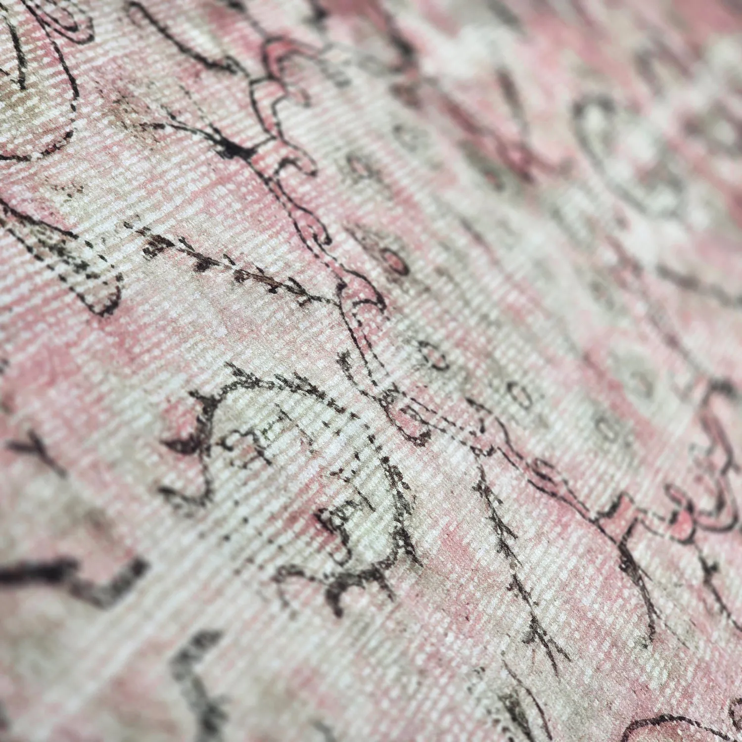 Tapis rond - Rosalie (rose)