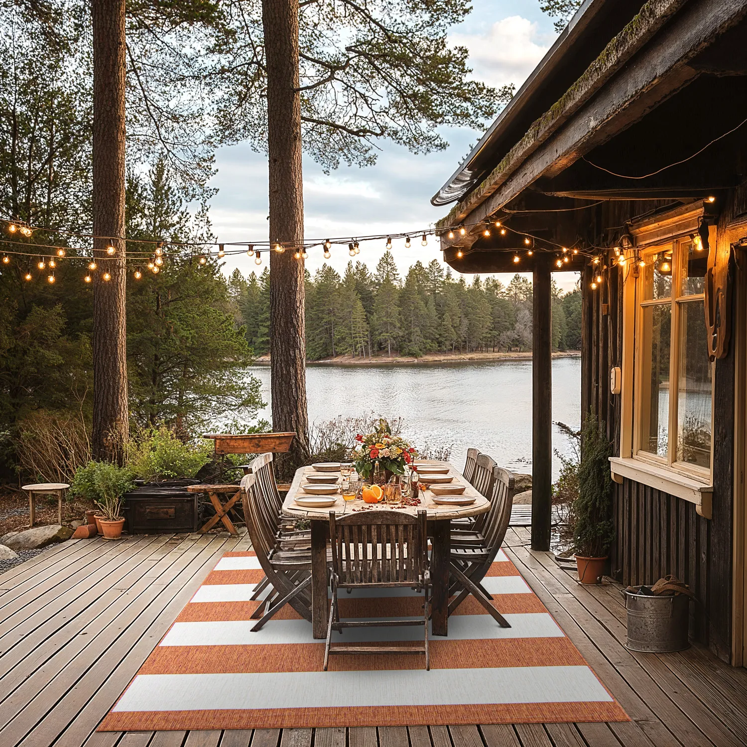 Teppich für innen und außen - Santana (orange)