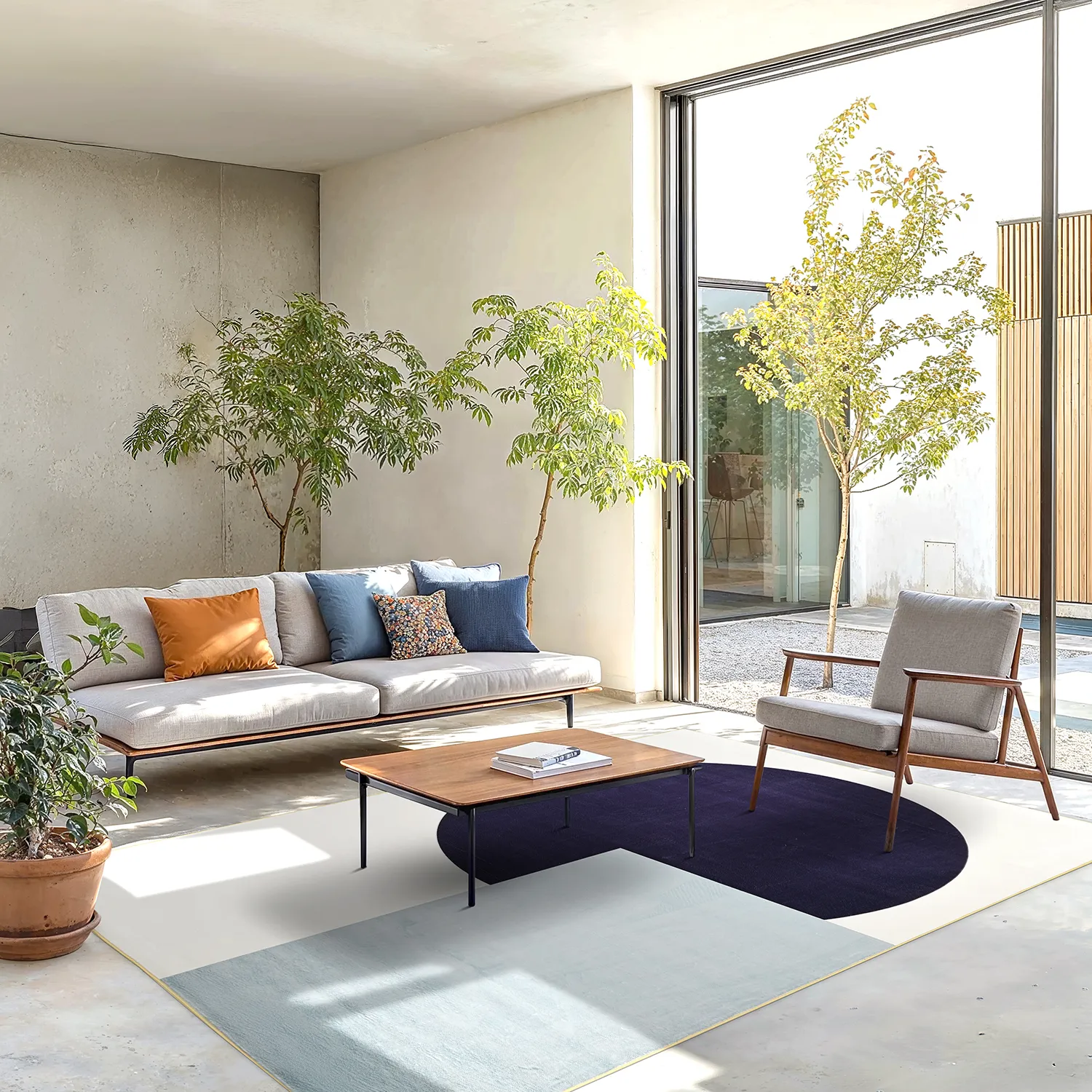 Wilton-Teppich - Taos (weiß/schwarz/grau)