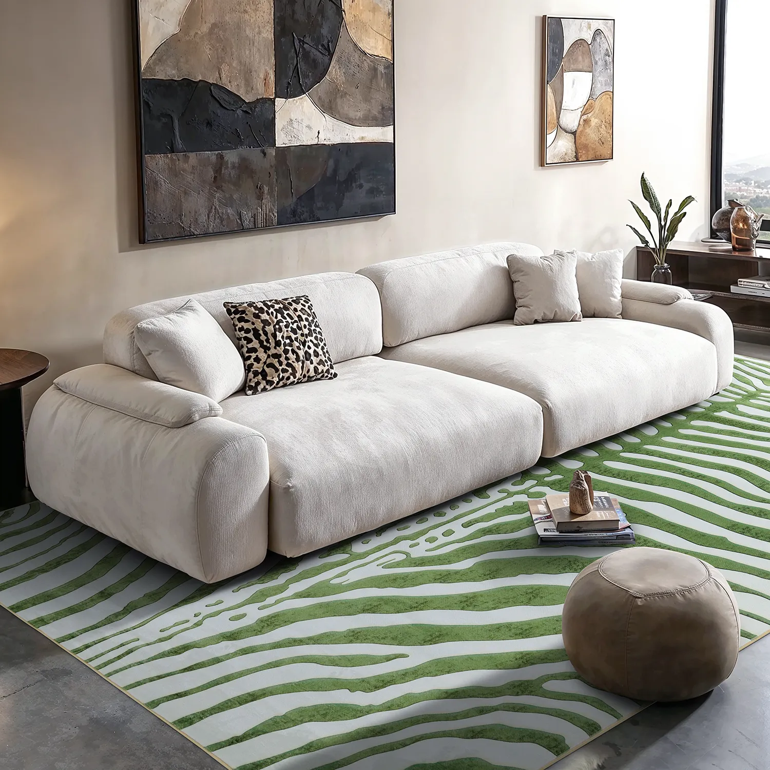 Tapis Wilton - Zebra (vert)