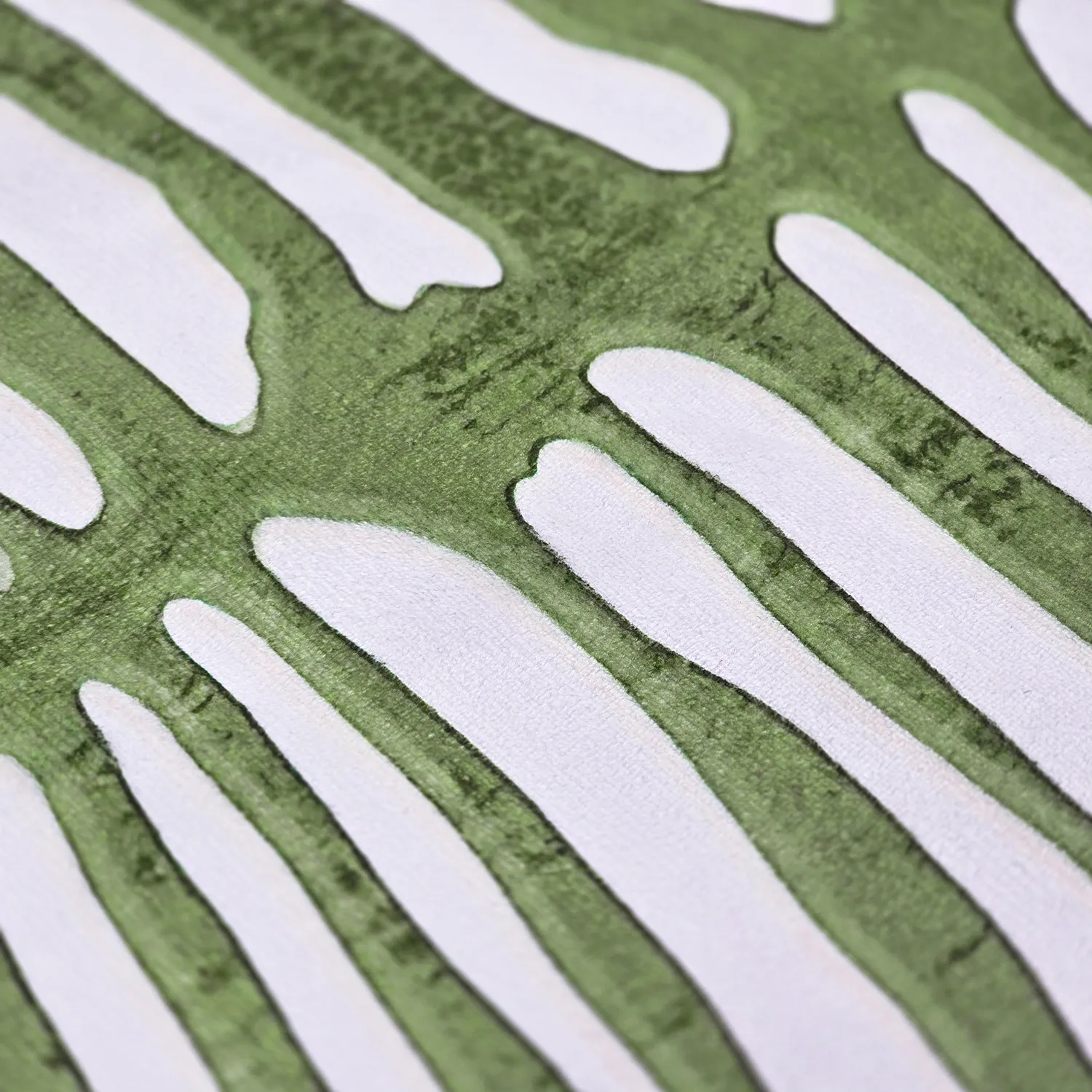 Rund Teppich - Zebra (grün)