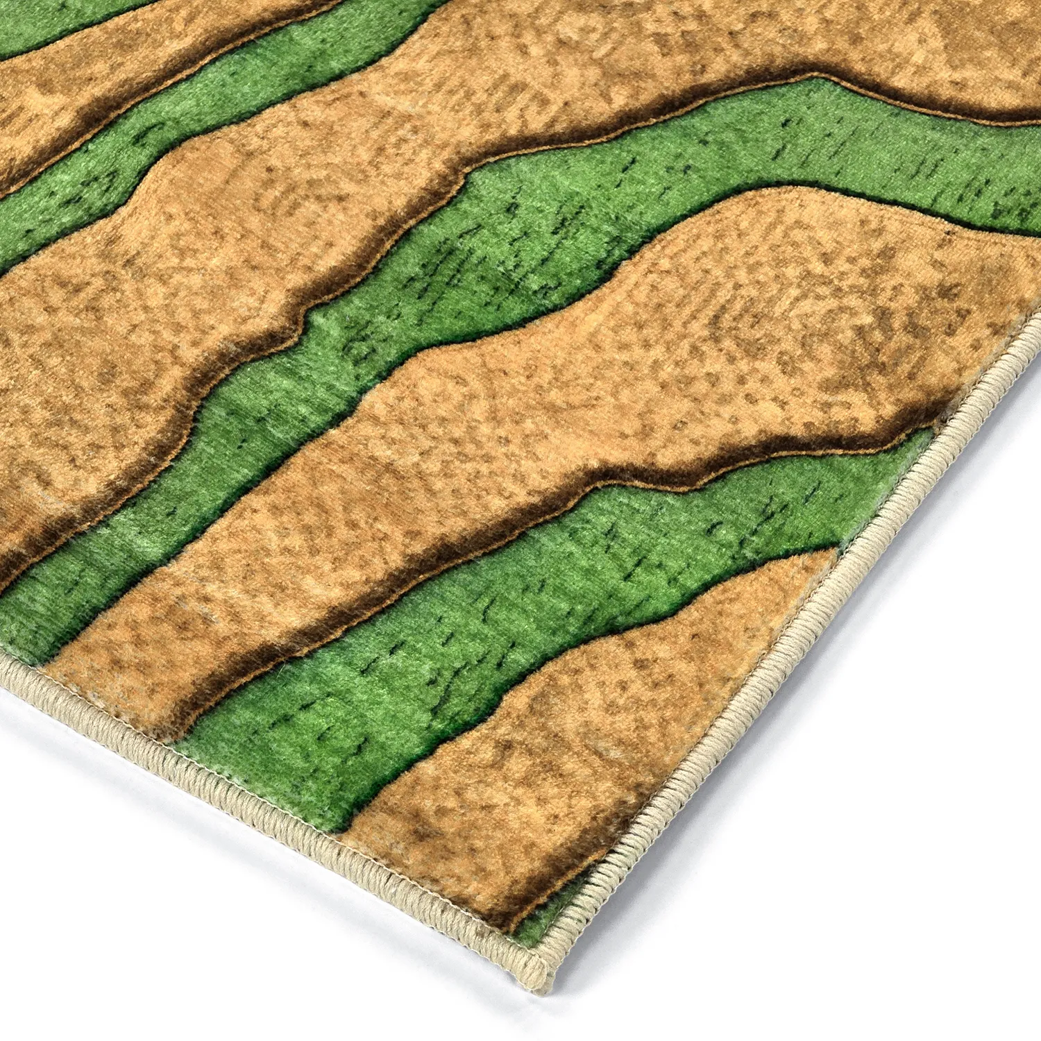 Wilton-Teppich - Zebra (grün/orange)