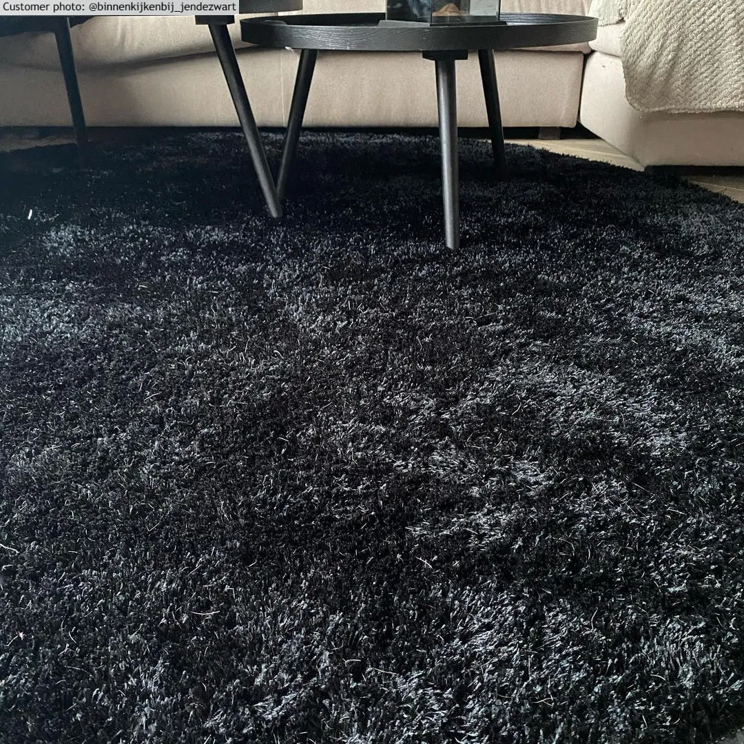 Runde Teppiche - Cosy (schwarz)