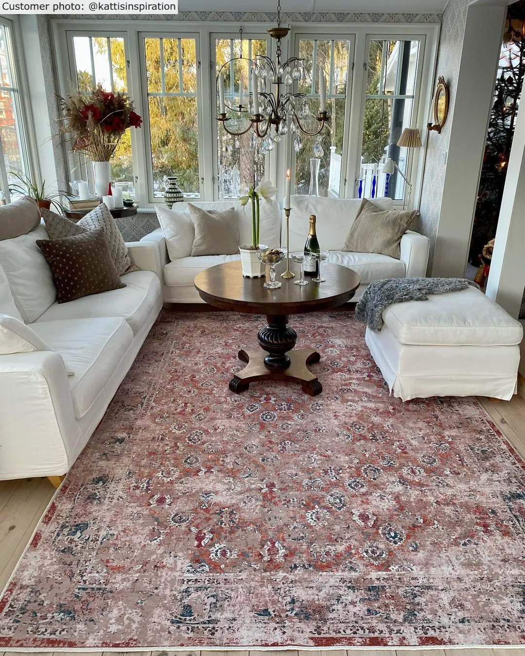 Wilton-Teppich - Douz (rot/multi)