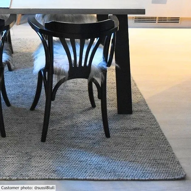 Wollteppich - Otago (grau/schwarz)