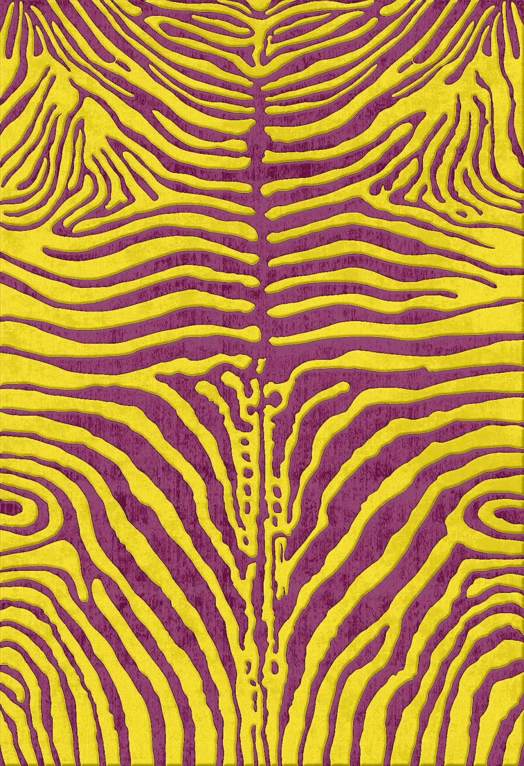 Tapis Wilton - Zebra (jaune/violet)